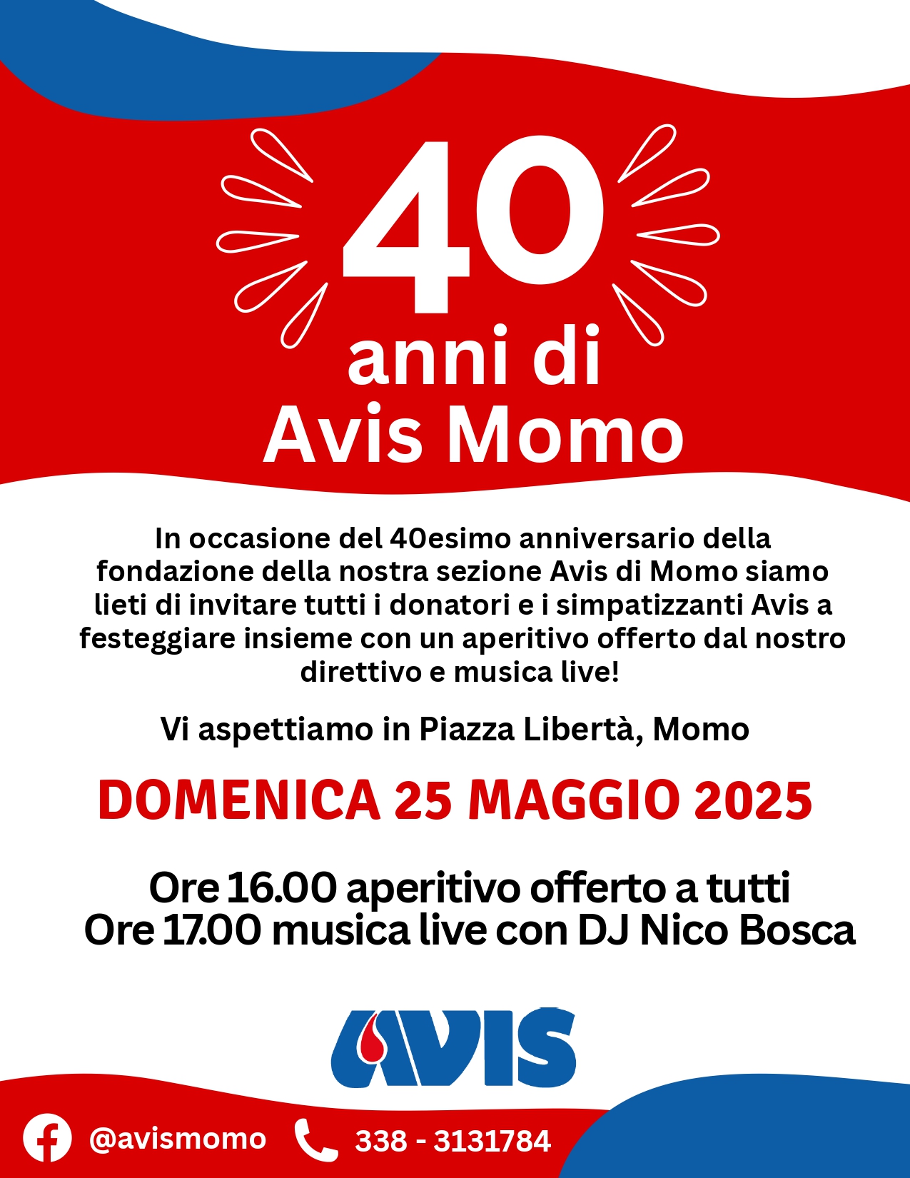 40 anni di Avis Momo_locandina